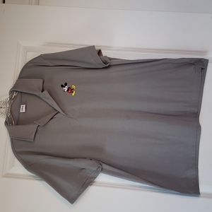 Men's Disney Gray Polo Shirt- L